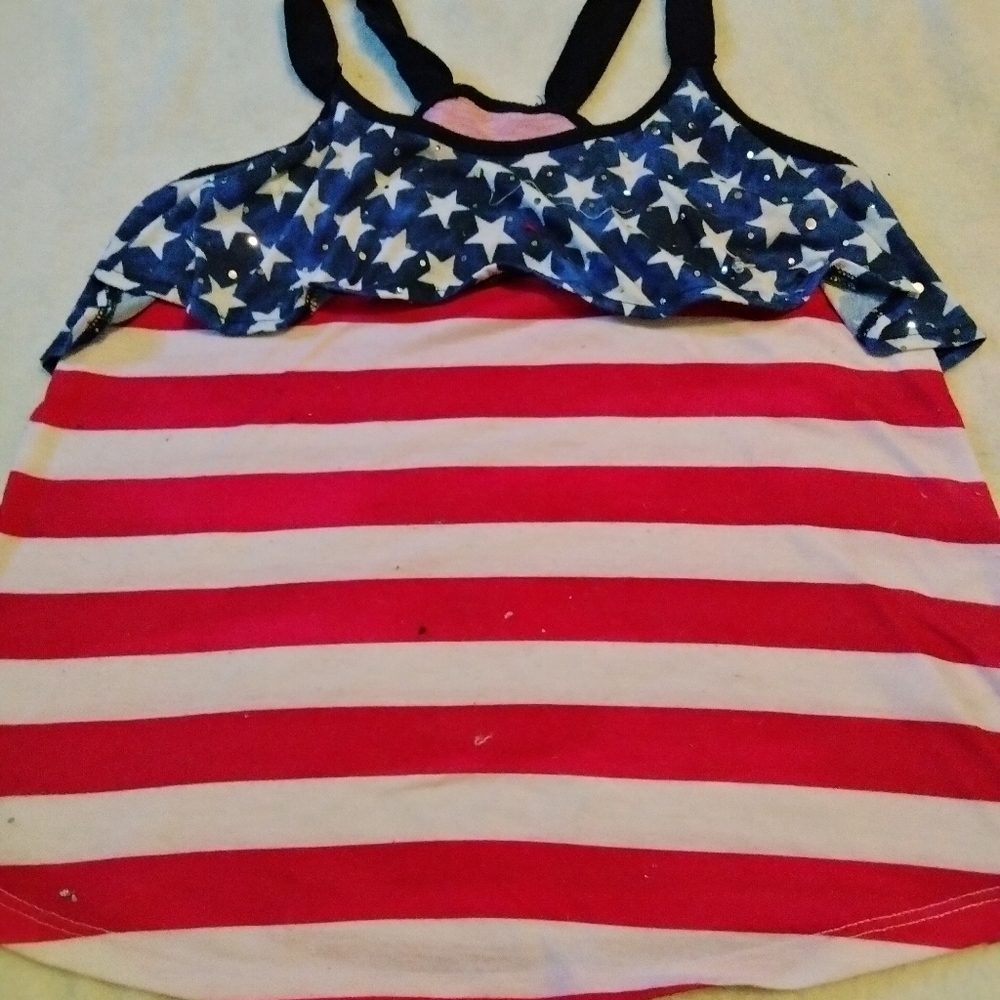 Justice American Flag tank top